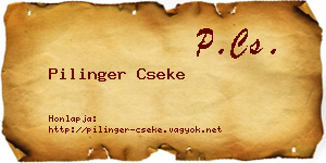 Pilinger Cseke névjegykártya